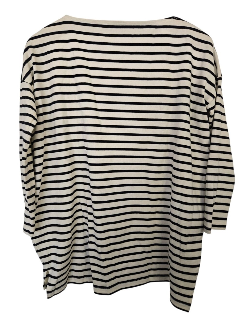 ✨ Hatch Black & Ivory Striped Pocket Knit Top | Size O/S ✨ - Picture 2 of 3